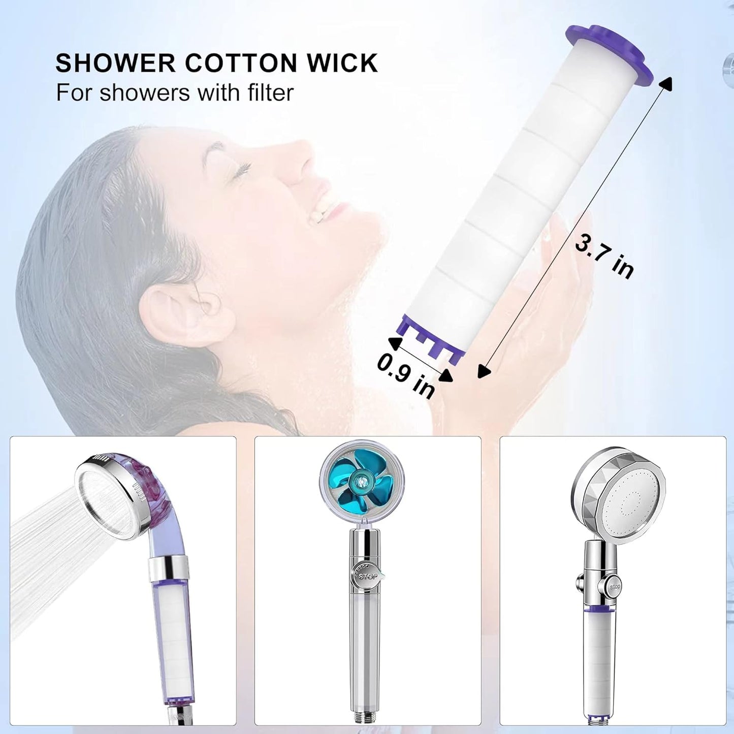 Transform Your Shower Experience with 12 High-Pressure Hydro Jet Shower Head Filters Featuring Vortex Turbo Fan Technology